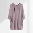 thumbnail image 2 of Timegard Hoodies for Women Plus Size Long Sleeve Drawstring Fall Casual Loose Comfy Blouse with Pockets, 2 of 3