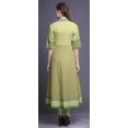 thumbnail image 4 of Bimba Yellow Damask Block Print Long Flared A Line Indian Kurtis For Women Party Wear Anarkali Kurta-X-Large, 4 of 5