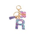 thumbnail image 1 of Visland Butterfly Initial Letter Keychain Pendant Exquisite Practicality Backpack School Bag Decoration Purple Alphabet Keychain for Girls Women, 1 of 8