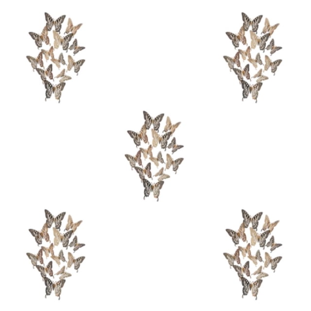 Transemion Glitter And Exquisite Stickers For Amazing Home Decor With Butterflies Various LK12 Champagne 5Set