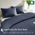 thumbnail image 3 of California Design Den Duvet Cover - 400 Thread Count 100% Cotton, 3 Piece Sateen Weave Bedding Set, Soft Luxury Comforter Cover and Two Pillow Shams, with Button Closure and Corner Ties, 3 of 9