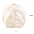thumbnail image 3 of CSChome Sleeping Hat Hair Care Adjustable Satin Faux Silk Bonnet Front Knot Back Adjustable Buckle Large Long Curly Hair Wrap Elastic Drawstring Beauty Hat, 3 of 6