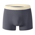 thumbnail image 1 of ylioge Boxer Briefs for Men Casual Stretchy High Waisted Underwear Breathable Basic Color-Block Comfort Support Slim-Fit Boxers, 1 of 6