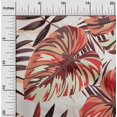 thumbnail image 2 of oneOone Jersey en Viscose Rouge Bonbon Tissu Feuille Tropicale avec Texture Tissu pour Robe Tissu Imprimé Tissu au Mètre 60 Pouces de Large, 2 of 4