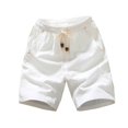 thumbnail image 2 of Styesk Mens Shorts Man Solid-Color Casual Pocket Cotton-Linen Drawstring Elastic-Waist Half Shorts Pants, 2 of 5