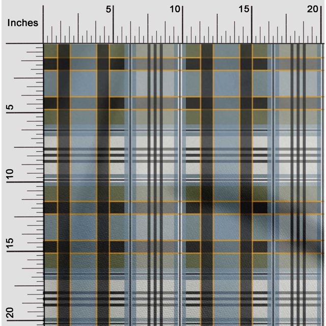 oneOone Viscose Chiffon Fabric Madras Check Print Fabric BTY 42 Inch Wide