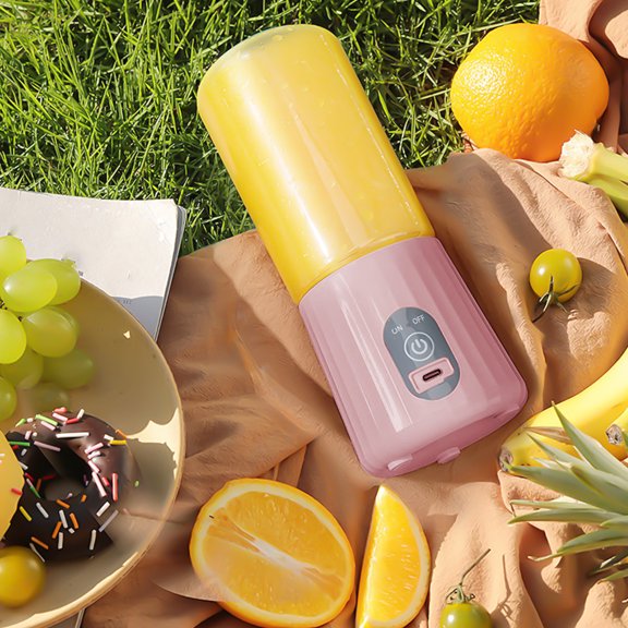 TIMIFIS Nail Lamp Usb Charging Blenders Powerful Juicer Cup with 6 Stainless Steel Blades for Shakes Portable Handheld Blenders with Replaceable Lid for Outdoor Travel Apartment Essentials