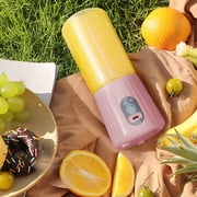 Home USB Charging Blenders Powerful Juicer Cup with 6 Stainless Steel Blades for Shakes Portable Handheld Blenders with Replaceable Lid for Outdoor Travel Home Essentials
