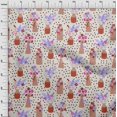 thumbnail image 4 of oneOone Georgette Viscose Rust Brown Fabric Floral Vase With Geometrical Sewing Craft Projects Fabric Prints By Yard 42 Inch Wide, 4 of 4
