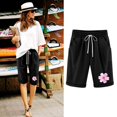 thumbnail image 4 of Birdeem Top and Shorts Sets for Women Womens Elastic Waist Printing Drawstring Shorts, 4 of 12