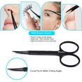thumbnail image 3 of Eyebrow Tweezers Set for Professionals – Stainless Steel Precision Tweezers for Ingrown Hair, Facial Hair, Splinter and Blackhead Remover (Flat, Pointed, Slant, Point Slant Tip & Scissor), 3 of 8