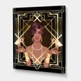 thumbnail image 3 of Designart Retro Women In Golden Art Deco Geometrics I Canvas Wall Art, 3 of 4