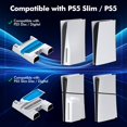 thumbnail image 2 of Support de Refroidissement Compatible avec PS5 Slim / PS5 avec Station de Recharge Double pour Manettes Compatible avec Console PlayStation 5, Accessoires PS5 Incluant Ventilateur de Refroidissement, Support pour Casque, 11 Emplacements de Jeu (Blanc), 2 of 7