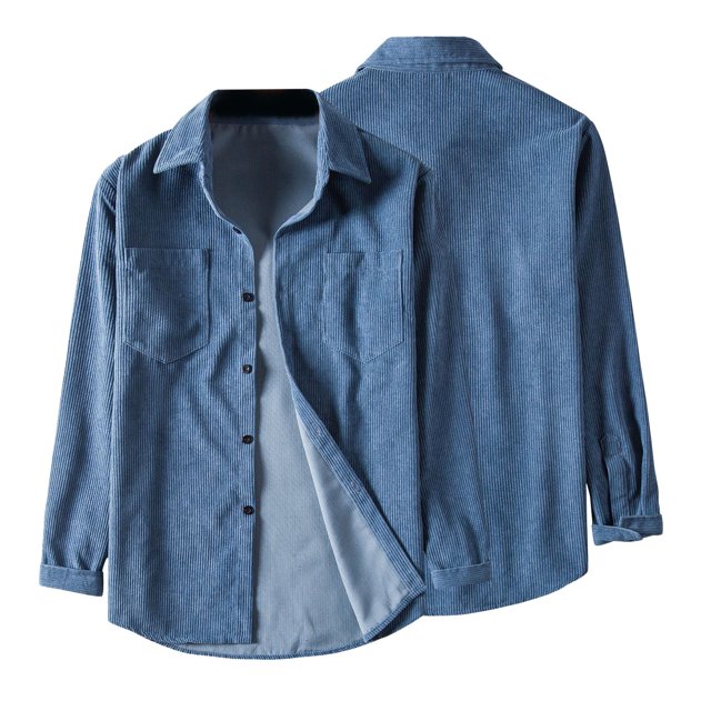 Veste-chemise en Velours Côtelé à Multiples Poches pour Homme