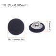 thumbnail image 2 of Unique Bargains 20pcs 18L Fabric Cloth Covered Button 11.5mm Round Metal Shank Sewing Buttons for Suits Dress Blouses, Navy Blue, 2 of 5
