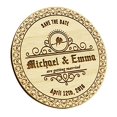 thumbnail image 2 of 50 Custom Engraved Wood Magnet Rustic Wedding Save The Date Wooden Magnet Personalized Gift, 2 of 3