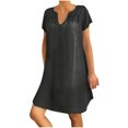 thumbnail image 2 of Gspmoly Robes pour Femmes, Mode pour Femmes Aguichant Vintage à Col en V à Manches Courtes Robes de Soirée Robes d'Été pour Femmes jusqu'à 65 % de Rabais, 2 of 9
