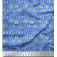 thumbnail image 1 of Soimoi Poly Georgette Fabric Floral & Ogee Damask Printed Fabric 1 Yard 52 Inch Wide, 1 of 1