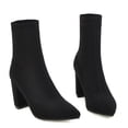 thumbnail image 3 of Womens Fashion Leopard Print Pullover Boots Socks Boots Ankle Boots, 3 of 9