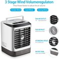 thumbnail image 3 of Mini Air Conditioner Fan, Portable Air Cooler Humidifier Desktop Spray Cooling Fan Personal Evaporative Air Cooler with 480ml Water Tank | 3 Wind Speed | 7 Colors LED Light , for Home Room Office, 3 of 6