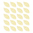 thumbnail image 1 of Unique Bargains Leaf Pendants, 80 Pack Metal Tree Leaf Beads Bulk Leaves Charm Mesh for Jewelry Making Style 3, Golden, 1 of 7