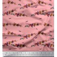 thumbnail image 1 of Soimoi polyester Crepe Fabric Colorful Bird Print Fabric by Yard 42 Inch Wide, 1 of 3