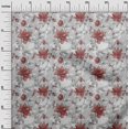 thumbnail image 3 of oneOone Polyester Spandex Marron Tissu Floral Rétro Tissu Imprimé de Matériel de Couture par la Cour 56 Pouces de Large, 3 of 5