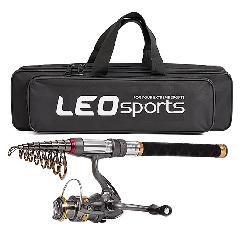 Fishing Rod Reel Combo Carbon Telescopic Fishing Pole Spinning Reels with Fishing Carrier Bag for Travel Fishing,1 * Telescopic Fishing Rod 1 * Spinning Fishing Reel 1 * Fishing Bag Case