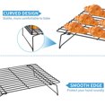 thumbnail image 3 of Stackable Cooling Racks for Cooking and Baking with Folding Legs, Wire Grid Steel, Kitchen Counter and Oven Safe,16"x10"in Rectangle, 3 of 6