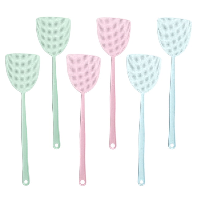 Lksixu Fly Swatter Pest Control Manual Plastic 17.5” Durable Long Handle