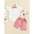 thumbnail image 2 of Costume Bébé Gentleman Enfant, Enfants Manches Courtes Col Revers Bouton Chemise Romper Pantalon, 2 of 6