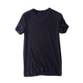 thumbnail image 2 of JDQJBZ Mens Solid Color V Neck Short Sleeve Sleepshirt Casual Pajama Top, 2 of 4