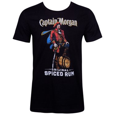Captain Morgan Men's Black Original Spiced Rum T-Shirt-2XLarge