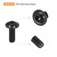 thumbnail image 4 of Unique Bargains Flanged Button Head Socket Cap Screws, 25 Pack M6x18mm 304 Stainless Steel Bolts, 4 of 5
