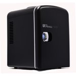 Uber Appliance UB-CH1 Uber Chill Mini Fridge 6-can portable Thermoelectric Cooler and Warmer mini fridge for bedroom, office or dorm (Blackout Matte Black)