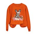 thumbnail image 2 of EGNMCR T-Shirt Imprimé de Pâques pour Femmes, T-Shirts Graphiques pour Femmes, T-Shirts de Pâques pour Femmes, Chandail à Capuchon Imprimé à Col Rond, Haut à Manches Longues pour Femmes, 2 of 3