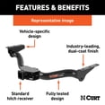 thumbnail image 2 of CURT 13131 Trailer Hitch Rear  Class III; Round Tube; 2 Inch Receiver; 3500 Pound Weight Carrying Capacity/ 525 Pound Tongue Weight; 5000 Pound Weight Distributing Capacity/ 525 Pound Tongue Weight, 2 of 2