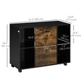 thumbnail image 2 of Vinsetto Mobile File Cabinet with Top Lockable Drawer for Home Office, 2 of 4