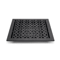 thumbnail image 2 of 8x12 Floor Vent Cover Register with Damper VR100 – Tudor Mushroom Design, Cast Aluminum, Powder Coated, Repaintable – For Floors, Walls & Ceilings, 2 of 10