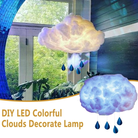 Children DIY LED Warm White Clouds Lamp Night Light Cloud Handmade30ml Cool Things for Your Room Teen Boys Car Ceiling Light Sky Lite Projector for Bedroom with Lights Purse Light with Automatic under