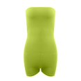 thumbnail image 4 of Women‘s Summer Solid Color Sexy Sports Inside Matching One Line Shoulder Jumpsuit Shorts, 4 of 4