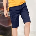 thumbnail image 2 of Shorts Cargo pour Garçons Grande Poche Coton Quotidien Décontracté Enfants Taille Élastique Cordon Doux Plein Air Randonnée Short, 2 of 8