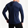 thumbnail image 4 of Gym Shirts for Men Long Sleeve UPF 50+ Sun Shirts Compression Fit Fishing Shirt Raglan Quick Drying Workout Hoodies, 4 of 5