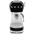 thumbnail image 1 of Smeg 50's Retro Style Manual Espresso Coffee Machine, 4 Drinks, Thermoblock Heating System, Black, ECF02BLUS, 1 of 6