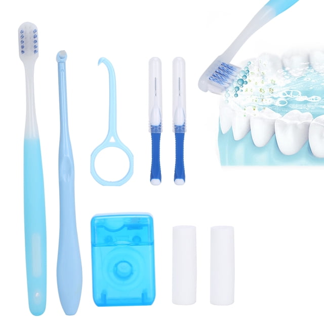 Orthodontic Care Tools, Precise Grip Nonslip Handle Lightweight and Portable Oral Care Kit for Teeth Cleaning