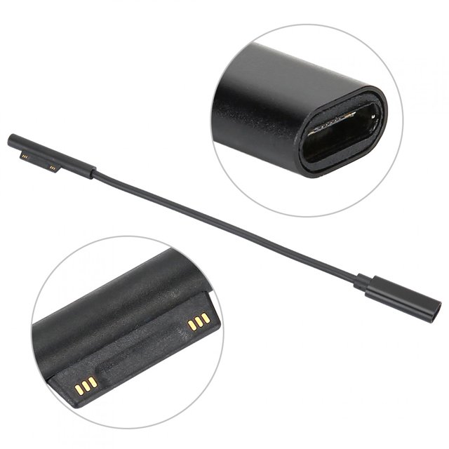 PC Fast Charging Cable, PC Fast Charging Cable Usb Cable Cable Adapter, Type-C Female Charging Cable For SurfacePro 3/4/5/ Pro6 Cable