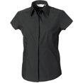 thumbnail image 2 of Russell Collection Ladies/Womens Short Sleeve Poly-Cotton Easy Care Poplin Shirt, 2 of 7