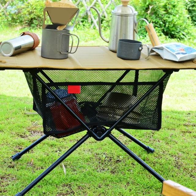 Sac en Filet pour Table Pliante Portable, Léger, Grand, Résistant à l'Usure, Sac de Bureau Pliable pour Camping pour l'Extérieur