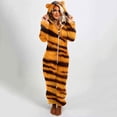 thumbnail image 2 of XZNGL Combinaison Pyjama à Capuche Unisexe pour Adulte Léopard à Fermeture Éclair à Manches Longues en Peluche, 2 of 9