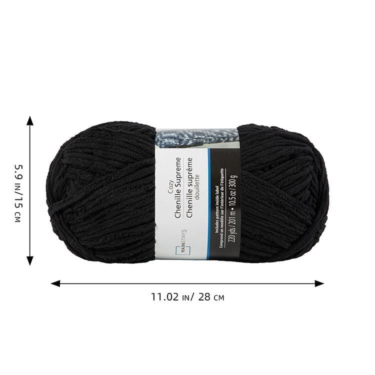 Fil Chenille Noir Confortable de MAINSTAYS